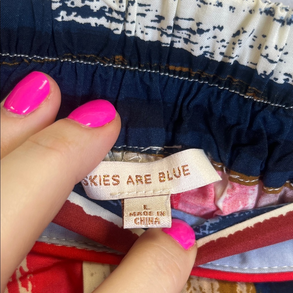 Wide Leg Striped Palazzo Pants - Multicolor - Picture 2 of 5